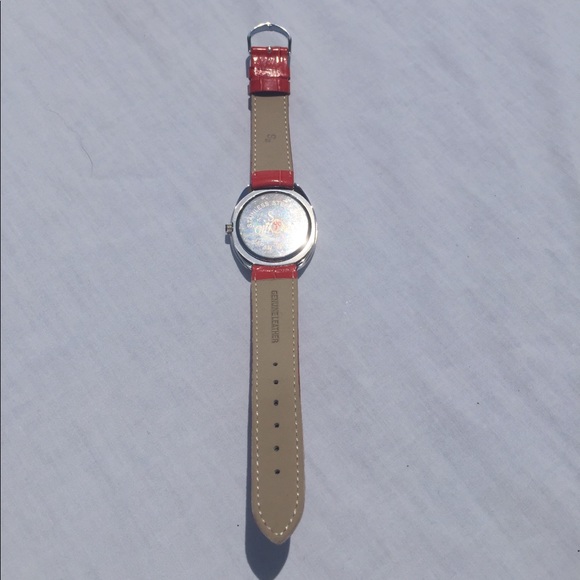 Geneva Watch NWT Red Leather Rhinestone - Picture 3 of 5